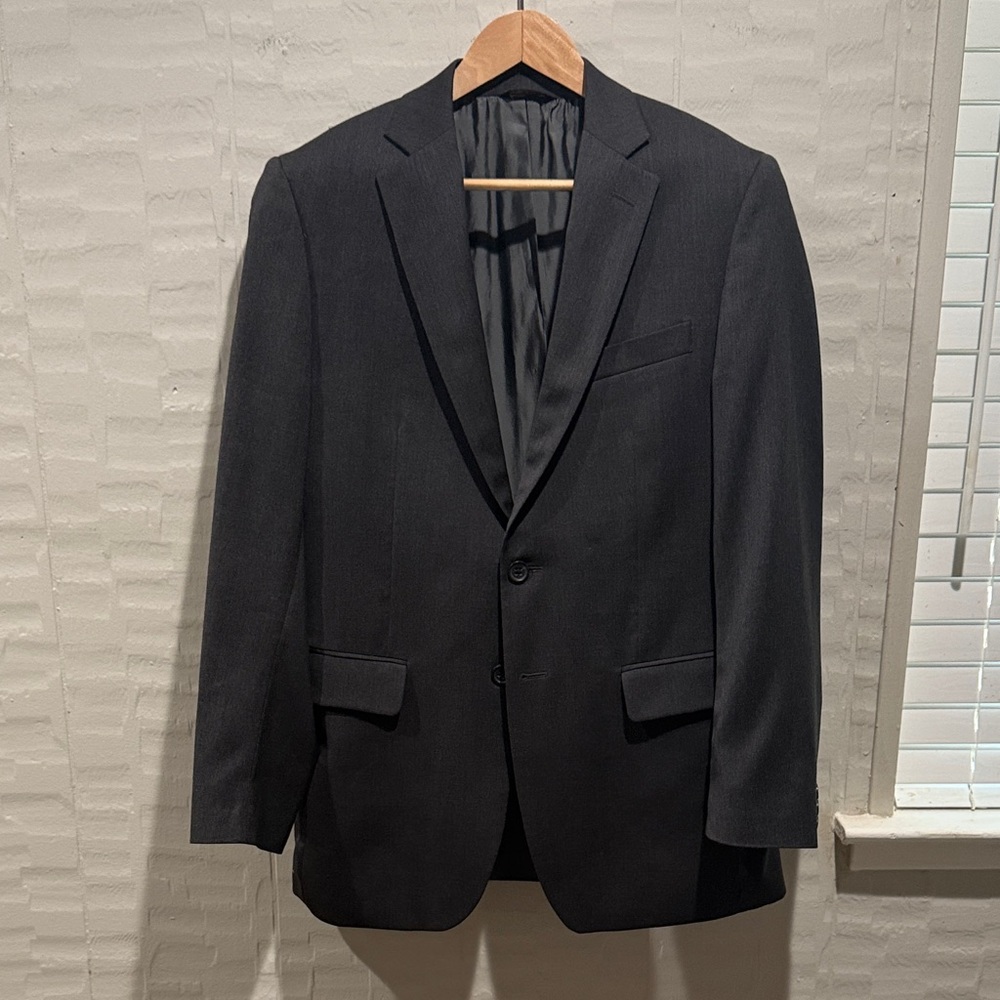 Classic Charcoal Gray Banana Republic Men's Blazer 38/48 R